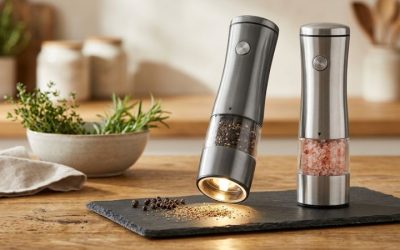 5 Best electric salt and pepper grinders with light top guide