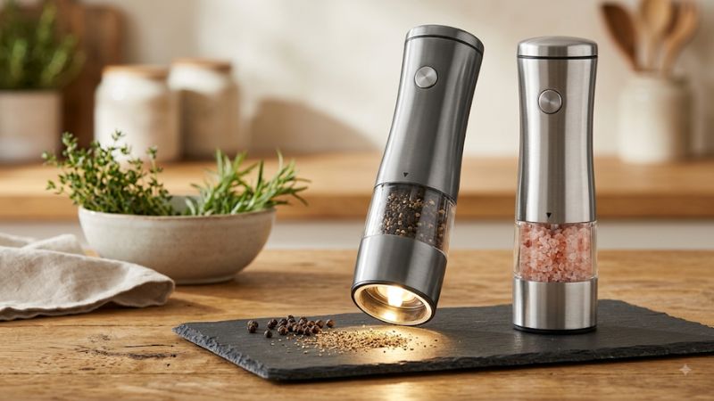 Best electric salt and pepper grinder with light