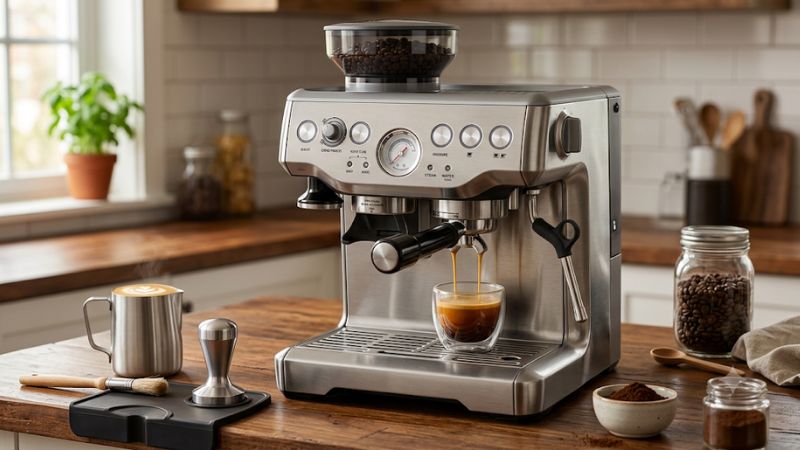 Best espresso machine for home with grinder